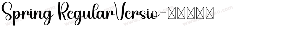 Spring RegularVersio字体转换